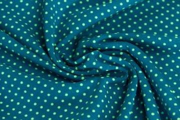 Jersey Pindots, mit Punkten, blau, pastellgrün, 0,5 m